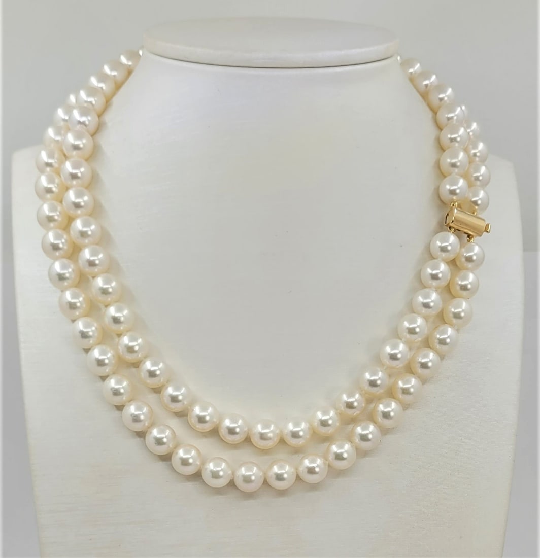 8x8.5mm Akoya Pearls - 14 kt. Gold - Necklace (1 of 13)
