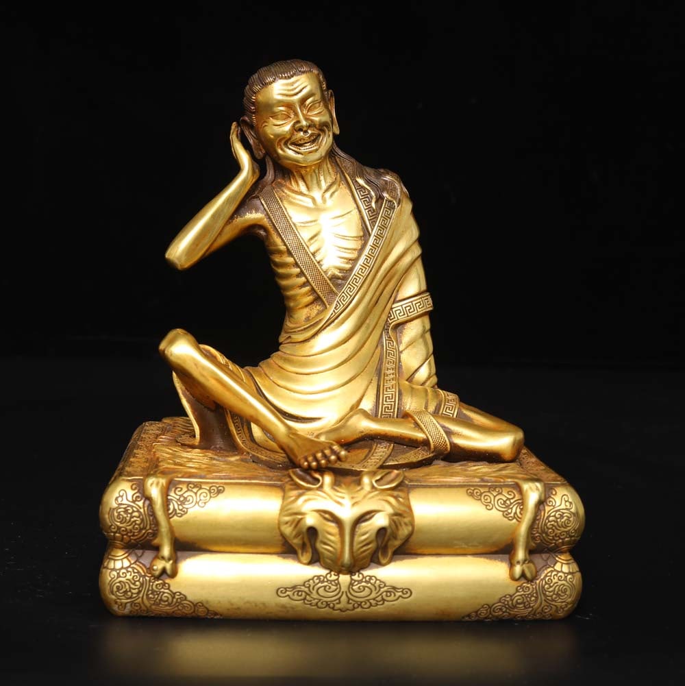 Tibetan Buddhism Gilt Gold Copper Buddha Statue (1 of 9)