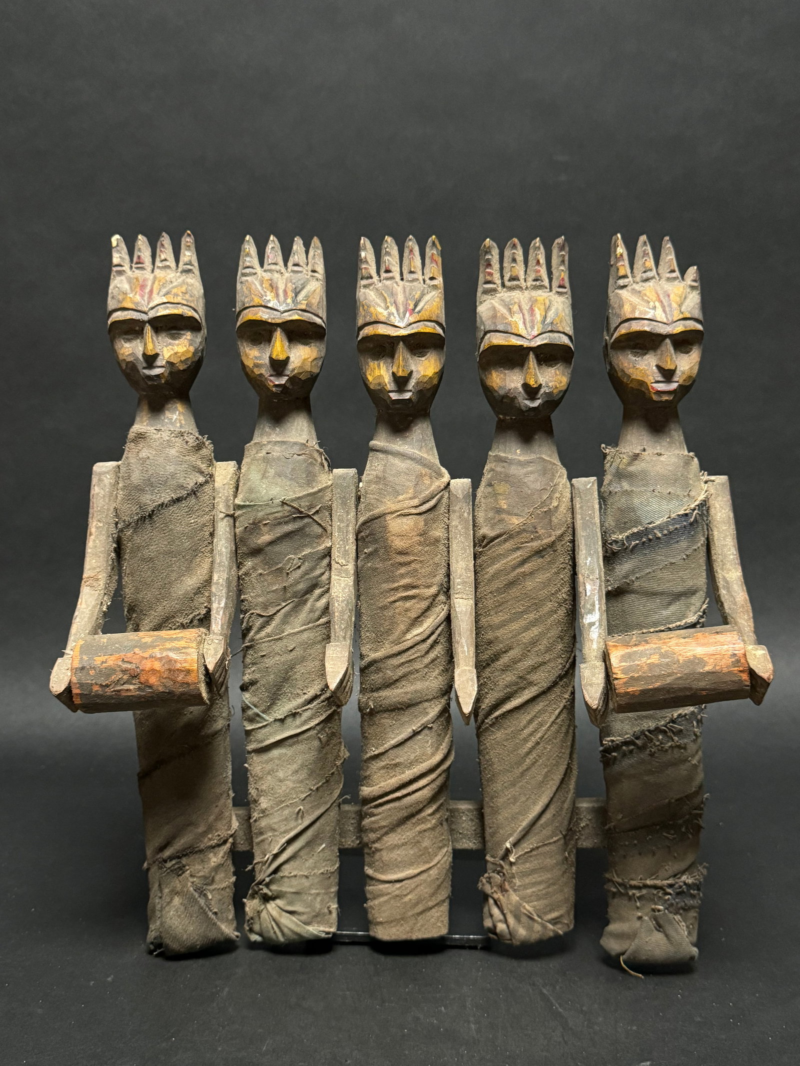 Shamanic ritual dolls - Nepal: Unique and authentic shamanic ritual dolls used by locals in tribal and ethnic villages in Bihar, Nepal and near the border with Tibet. These dolls are placed in shrines or village temples during Puja