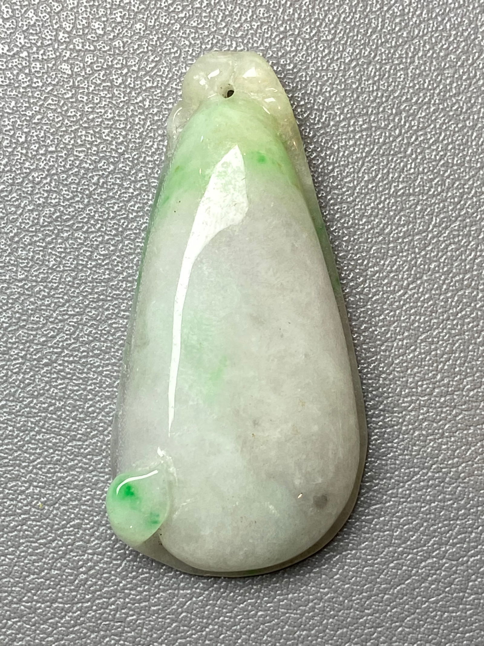 Grade A Icy Apple Grren Jadeite Jade Carved Fu Gua Melon Pendant Statue (1 of 13)