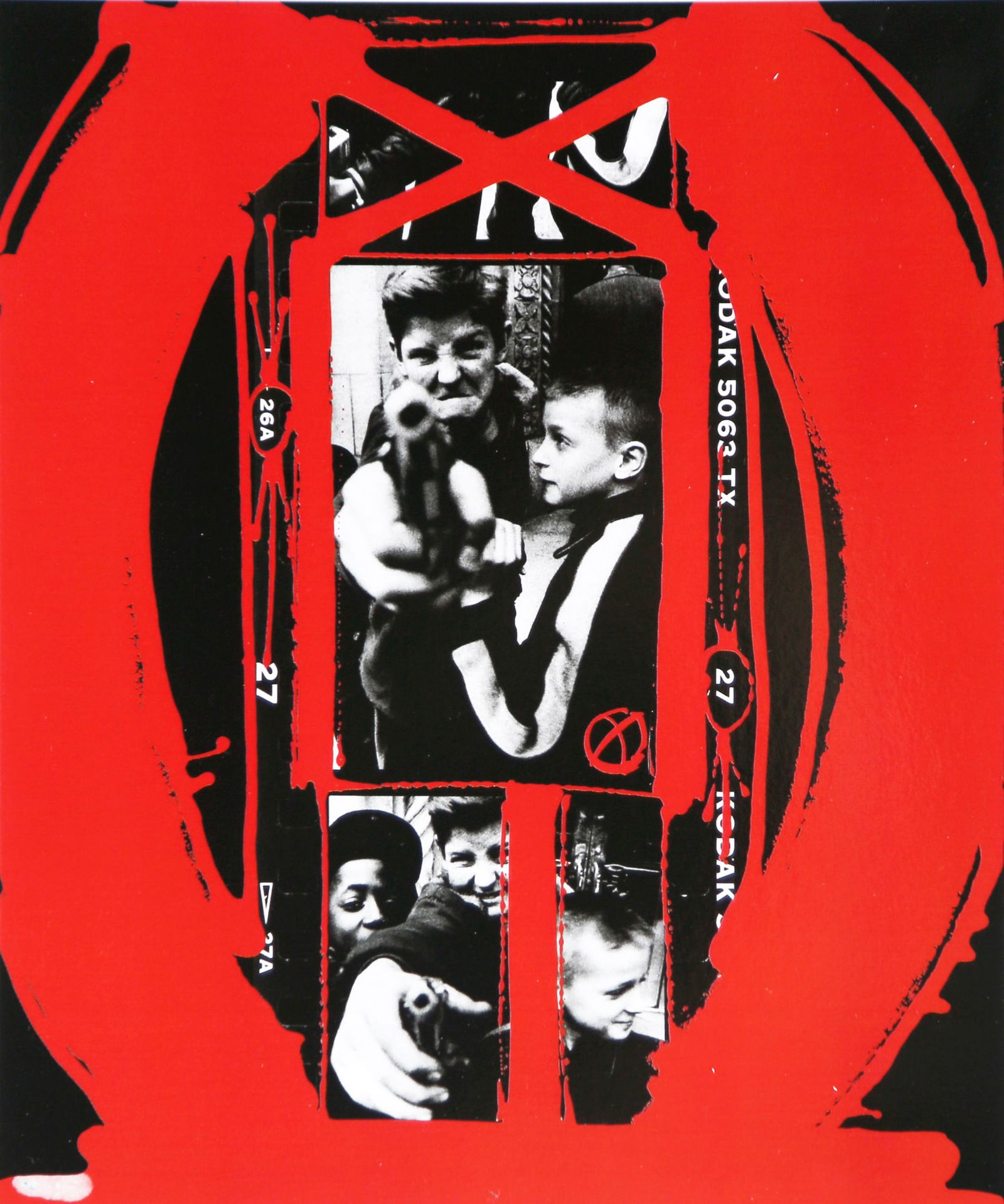 William Klein, Gun 1, 1955. Painted in 1999: Artist: William Klein Title: Gun 1, 1955. Painted in 1999 Date Printed: 2008 Medium: High Quality Photo Lithograph Print with Copyright William Klein Printer Location: Printed in Italy - Collector's E