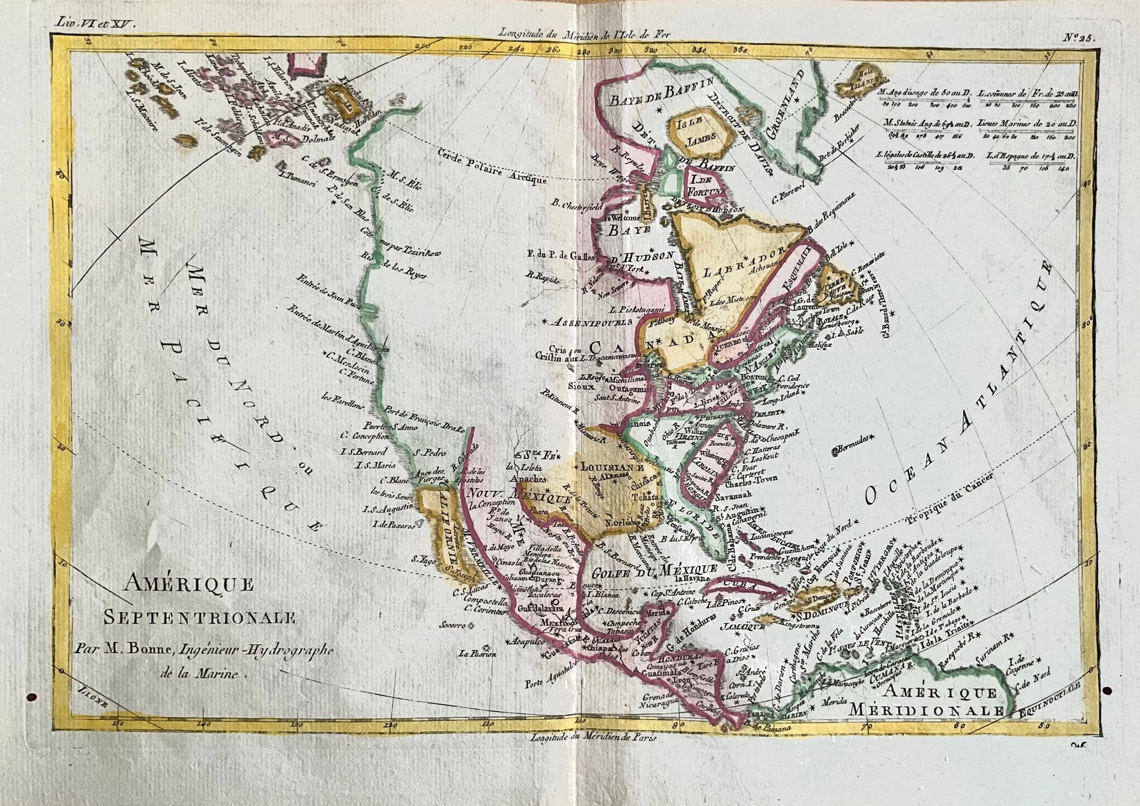North America 1780, by R. Bonne (1 of 2)