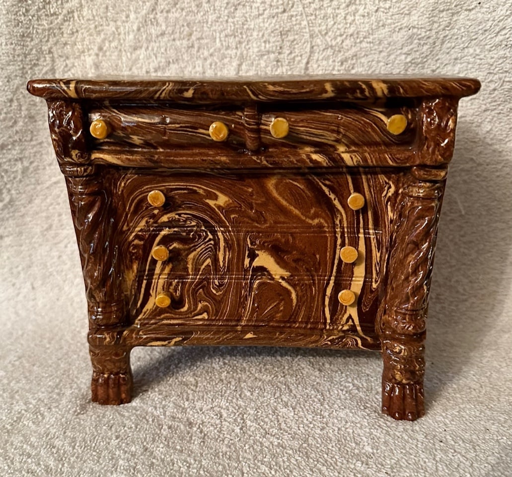 English Scroddleware Bank in Form of Dresser, c. 1840 (1 of 8)