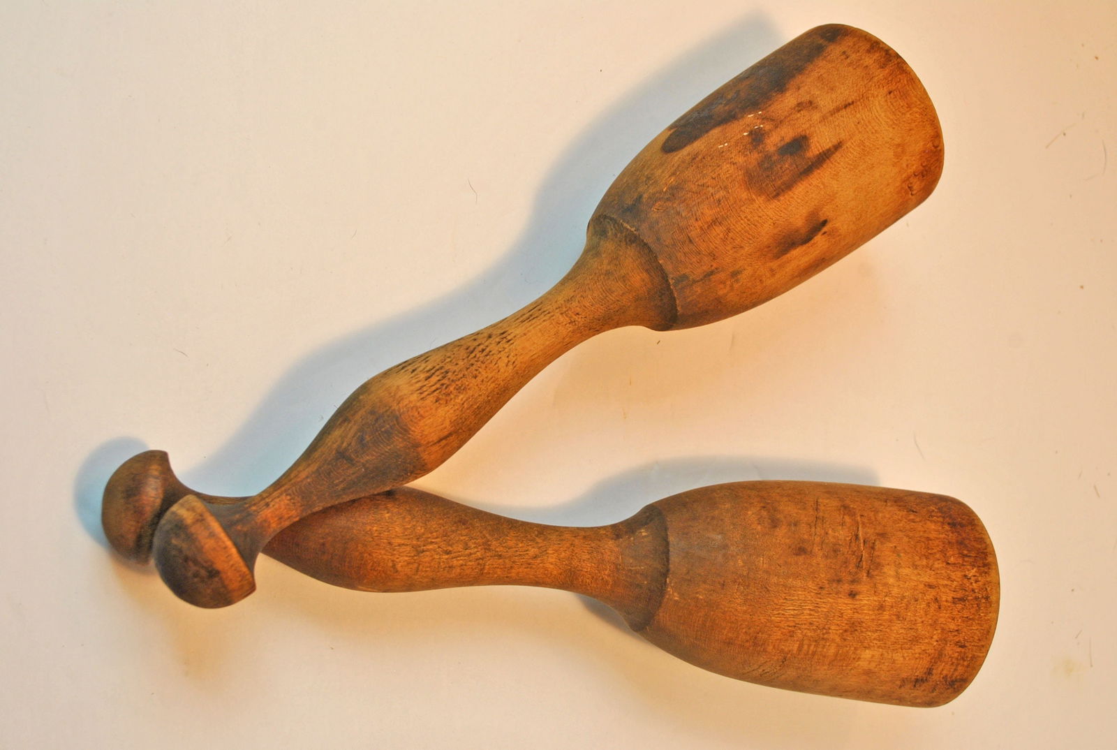 Antique Wooden Kitchen Hand Mashers, 2 Vegetable Mallets, Primitive Kitchen Utensil Tool (1 of 10)