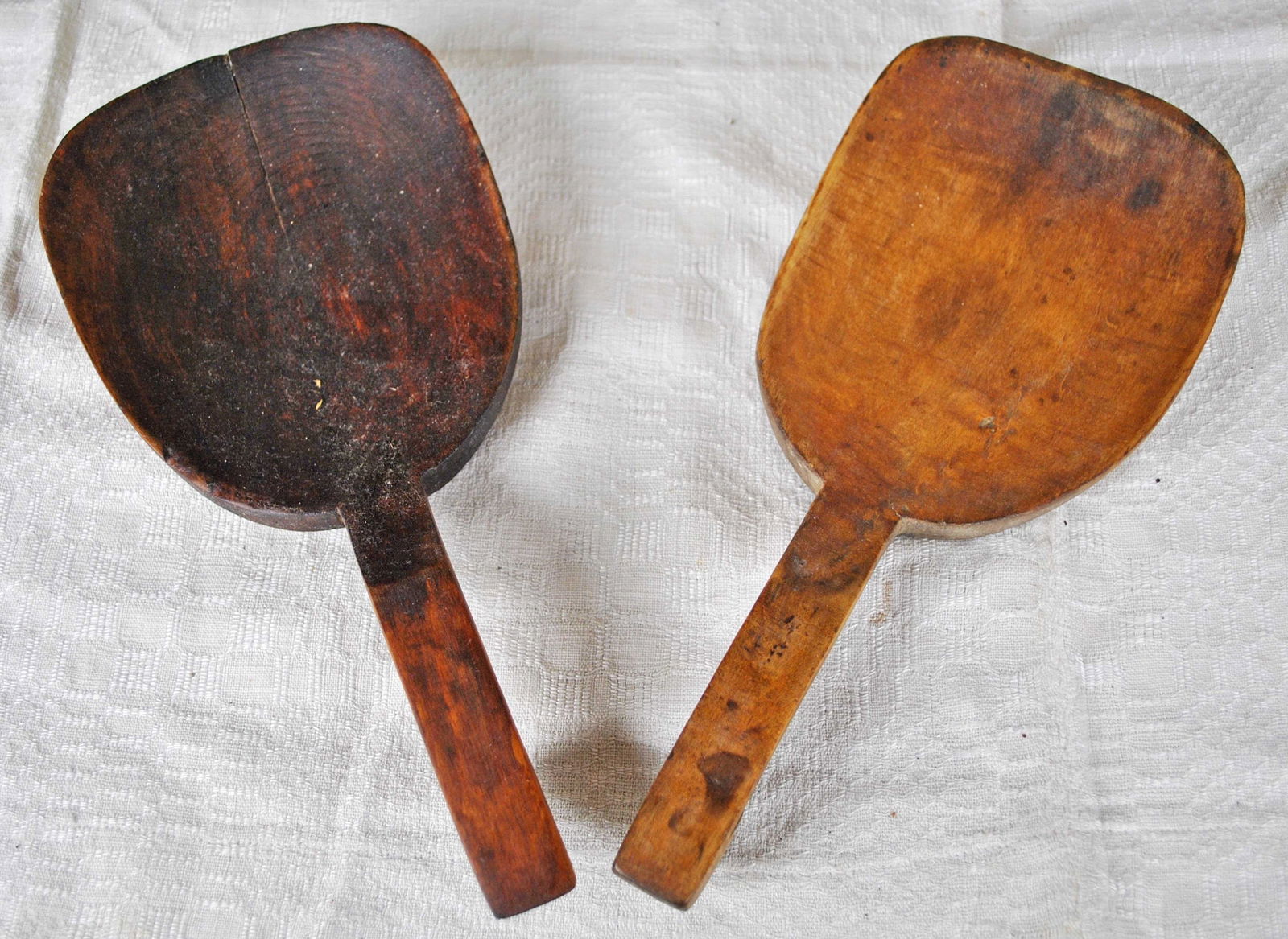 Antique Wooden Butter Paddle, Dough Scoop, Woodenware, Lot of 2 (1 of 10)