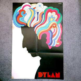 Vintage Milton Glaser Bob Dylan poster: Title: Vintage Milton Glaser Bob Dylan posterDate/Period: 1960'sDimension: 22x33Materials: Additional Information: Vintage