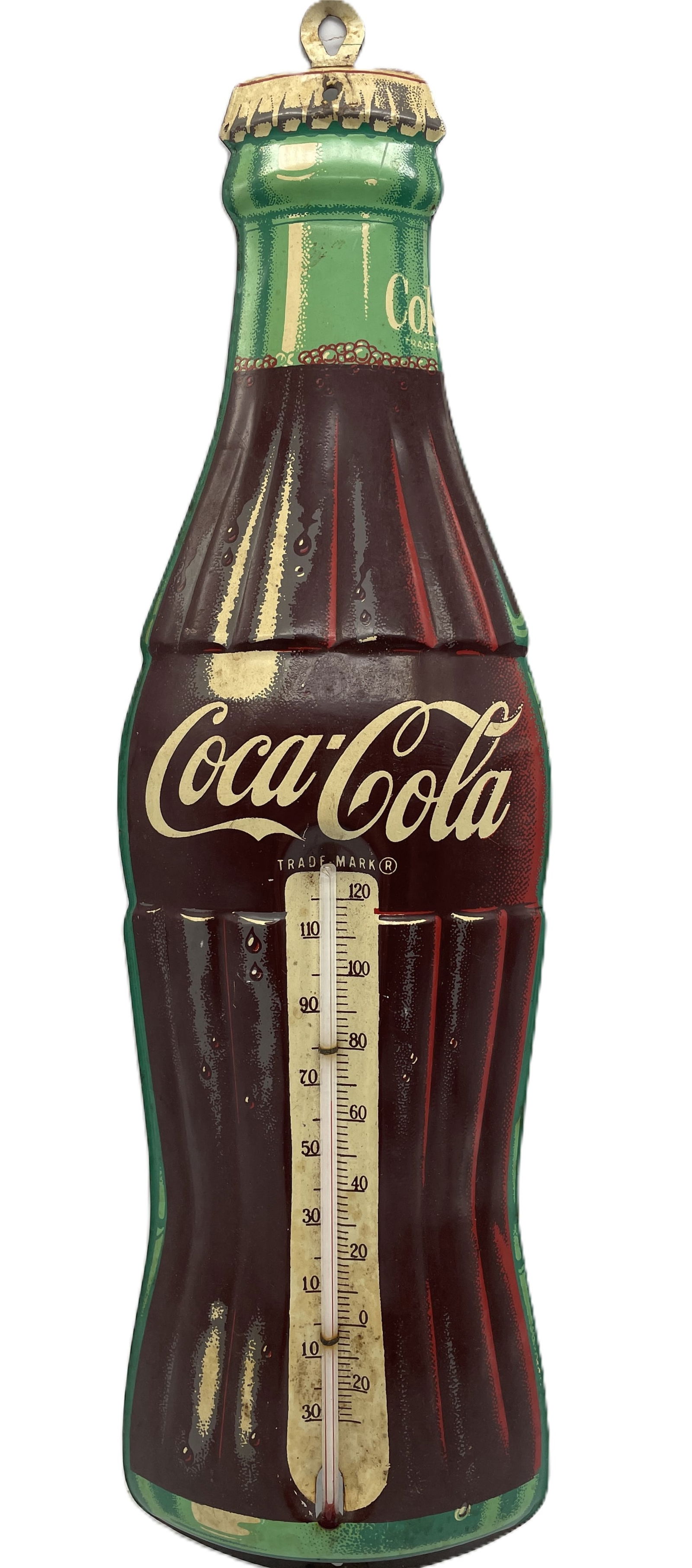 VINTAGE 17" Metal COCA COLA THERMOMETER (1 of 8)