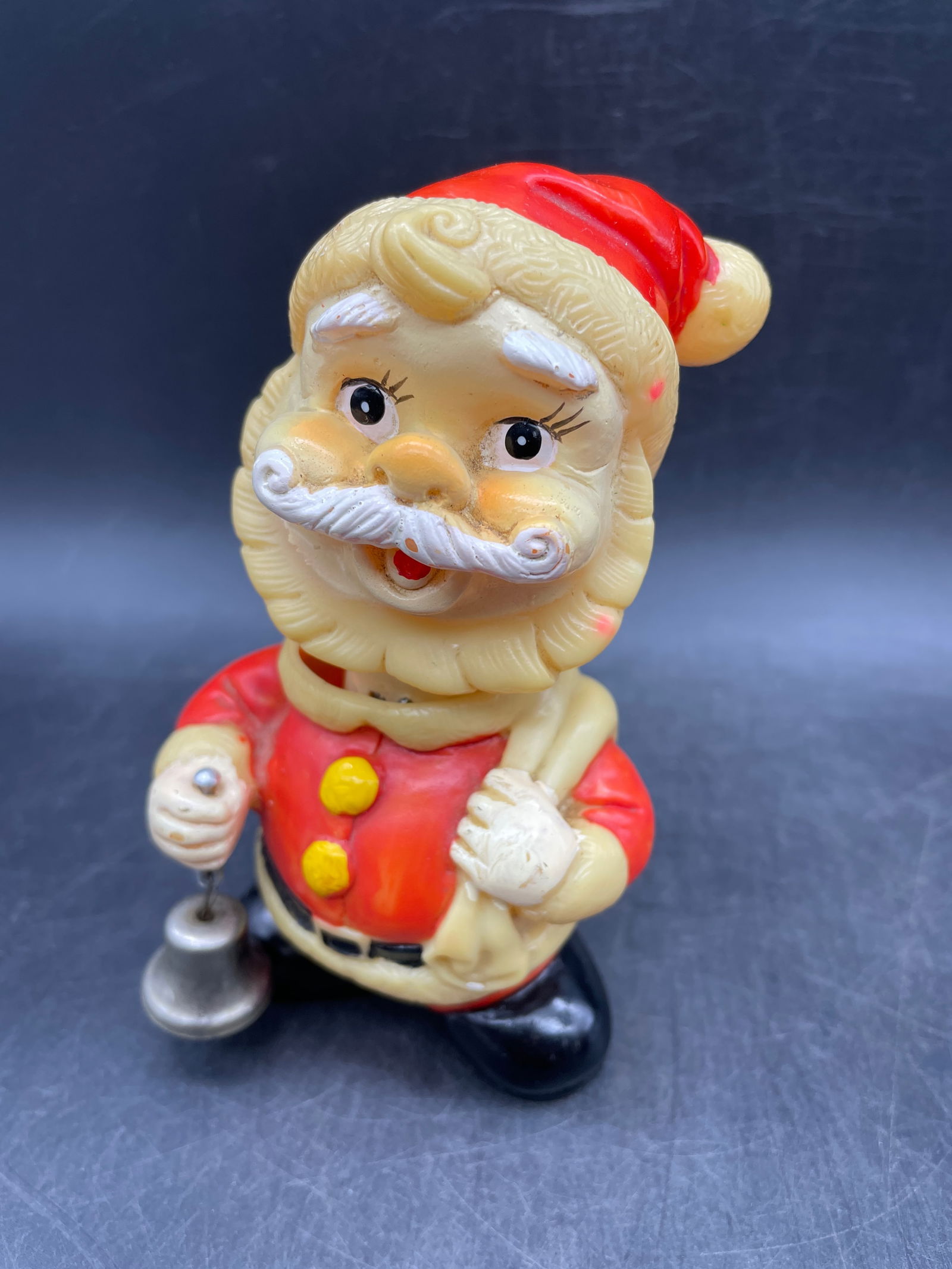 ALPS JAPAN WIND-UP BOBBLEHEAD CHRISTMAS SANTA CLAUS (1 of 8)