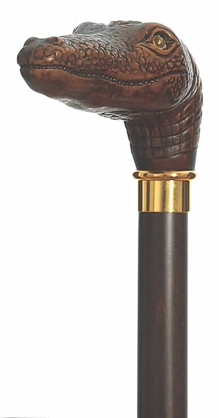 36" Gator Head Walking Stick Cane (1 of 1)