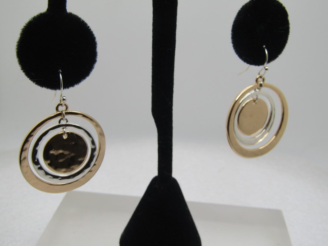 RLM Studio Hammered Disc & Hoop Soho Earrings, Pierced (1 of 6)