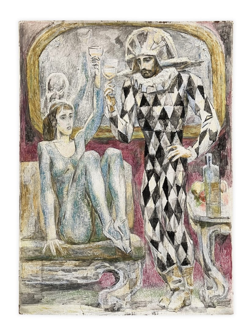 Turansky Alexander, "Harlequin", oil painting (1 of 6)