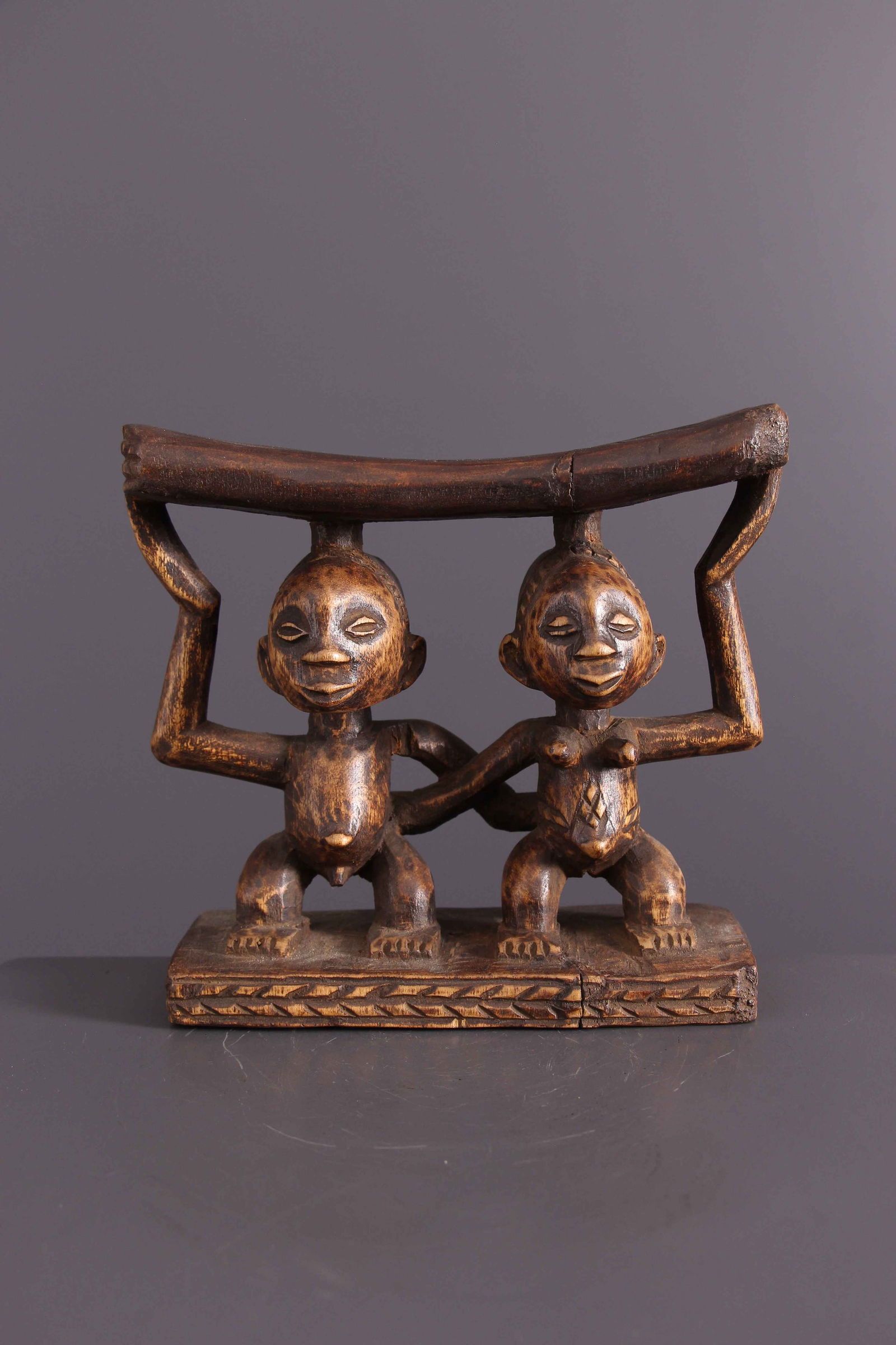 Luba headrest - DRC ex-Zaïre - African Art Tribal Art (1 of 9)