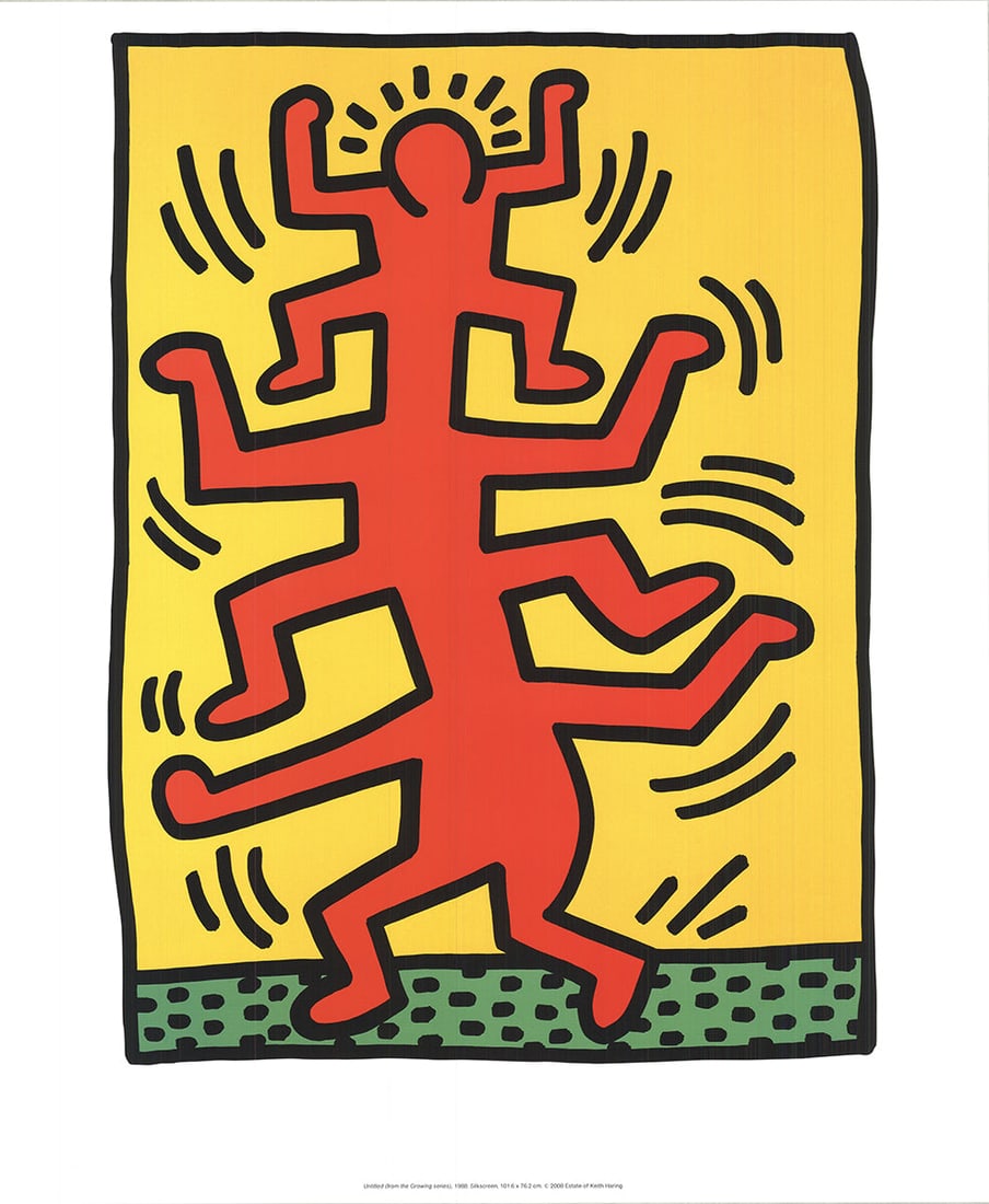 Keith Haring - Untitled (From the Growing Series), 1988 - 2008 Offset Lithograph 23" x 19": Artist: Keith Haring Title: Untitled (From the Growing Series), 1988 Description: "Untitled (From the Growing Series), 1988" by Keith Haring, 2008 Unsigned Offset Lithograph. Paper size is 23 x 19 inc