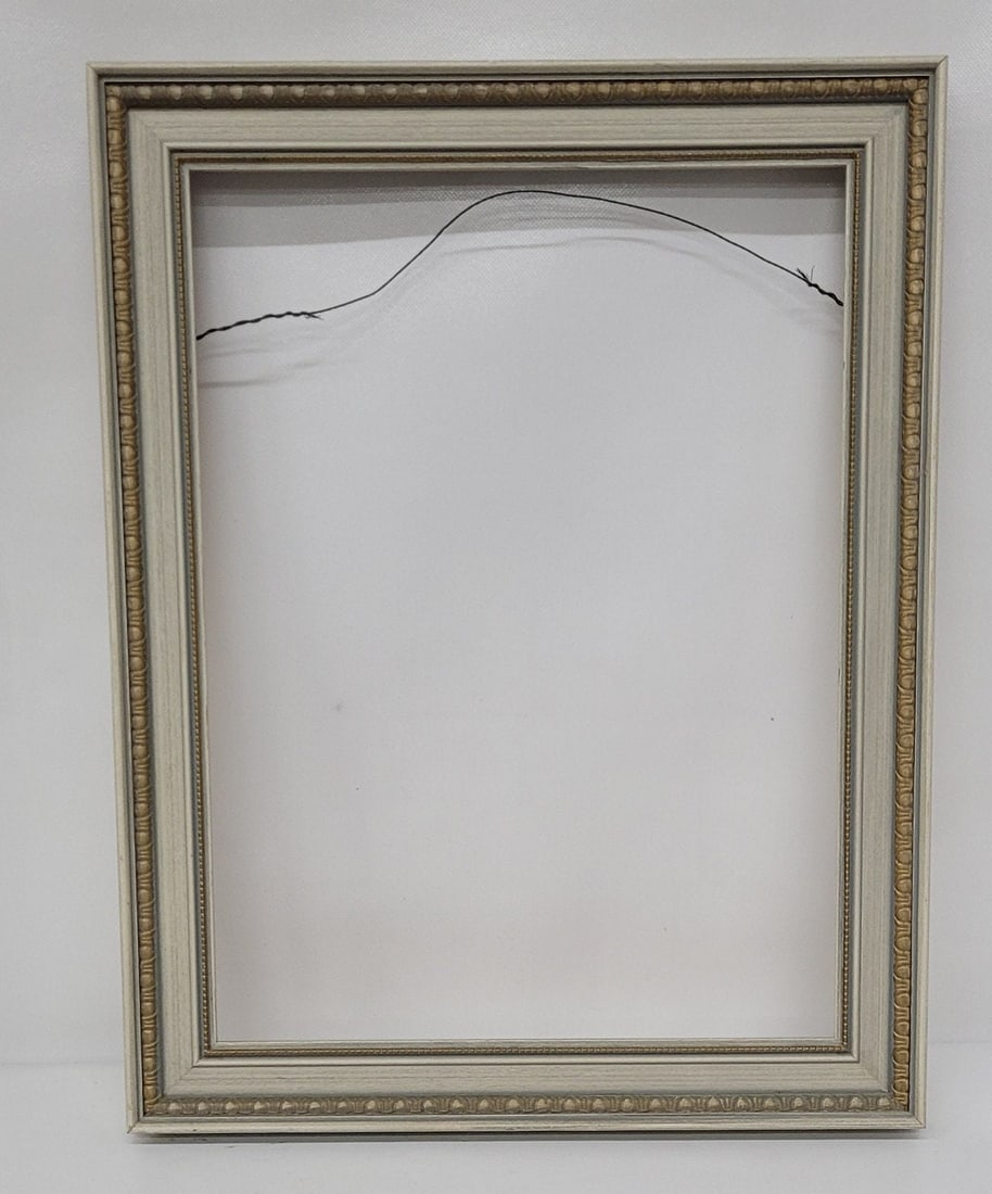 Vintage Wood Picture Frame Gray and Gold Finish with Glass 11 x 16 Prints Documents Picture Holder (1 of 5)