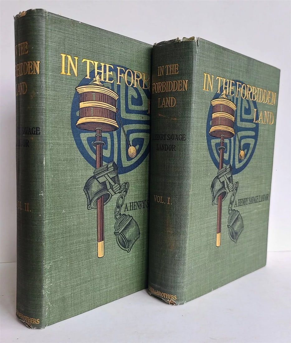 1899 IN THE FORBIDDEN LAND JOURNEY to TIBET 2 VOLS. A.LANDOR antique ILLUSTRATED (1 of 20)
