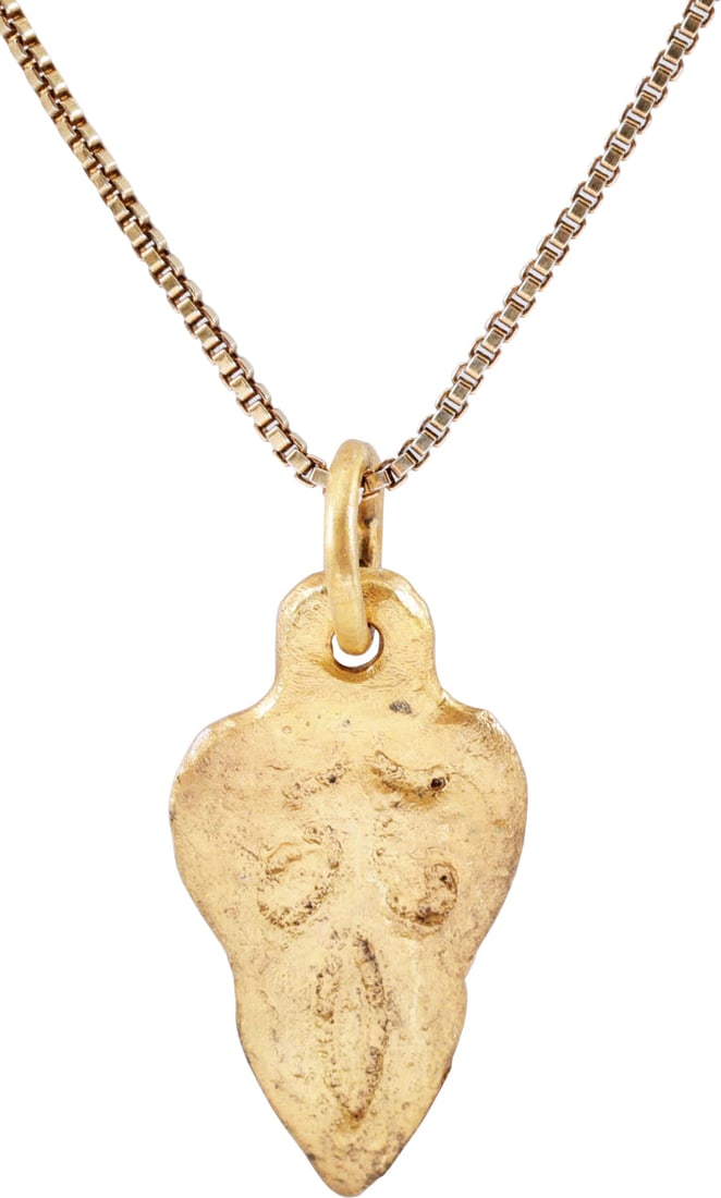 ANCIENT VIKING HEART PENDANT NECKLACE, C.850-1050 AD (1 of 4)