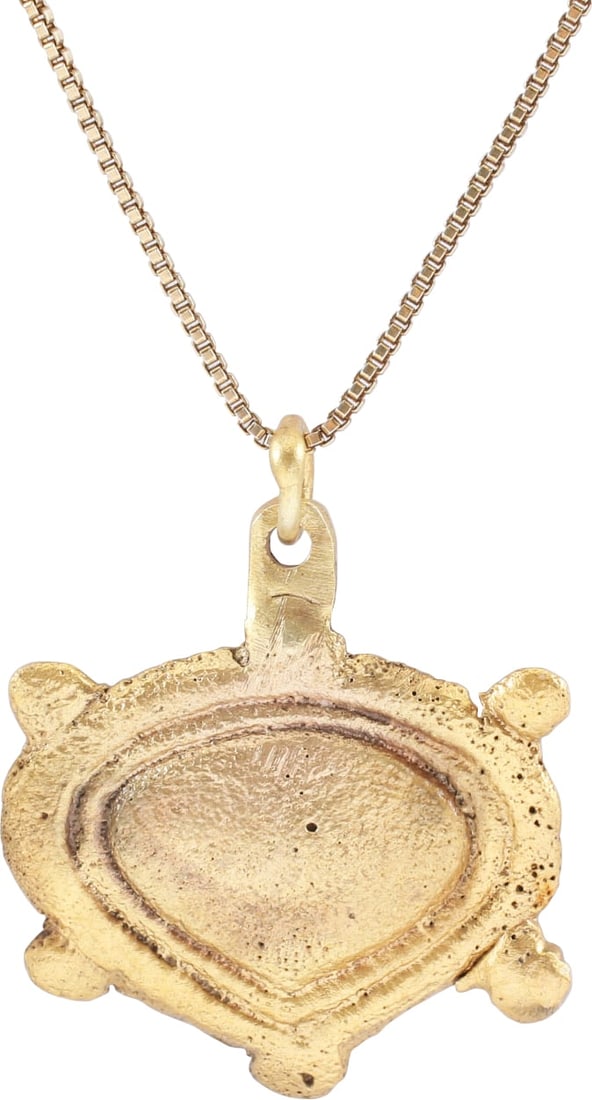 SUPERB ANCIENT VIKING HEART PENDANT NECKLACE, C.950-1050 AD (1 of 4)