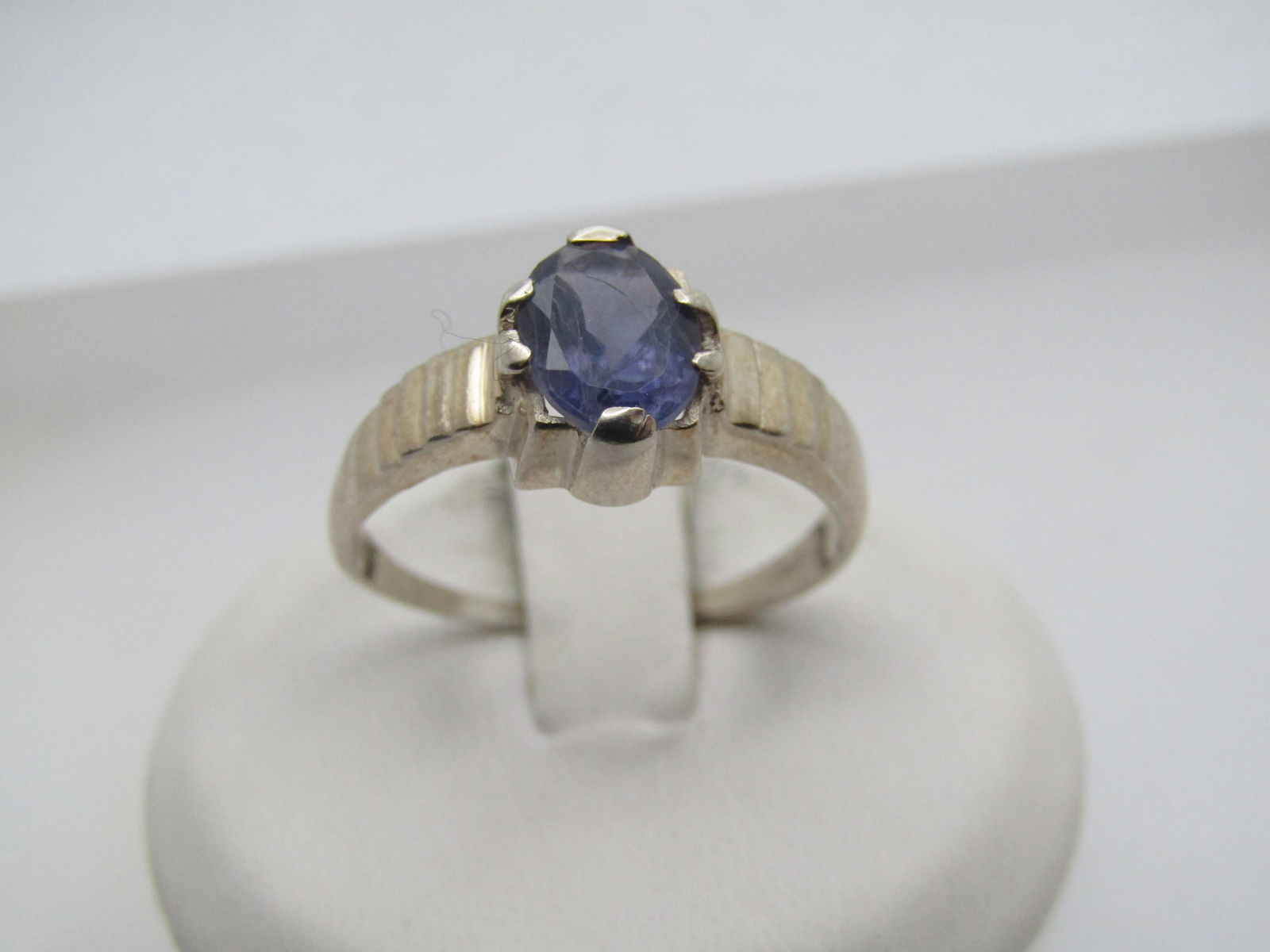 Vintage Sterling Amethyst Ring, Sz. 9.5, 1970's-1980's (1 of 7)