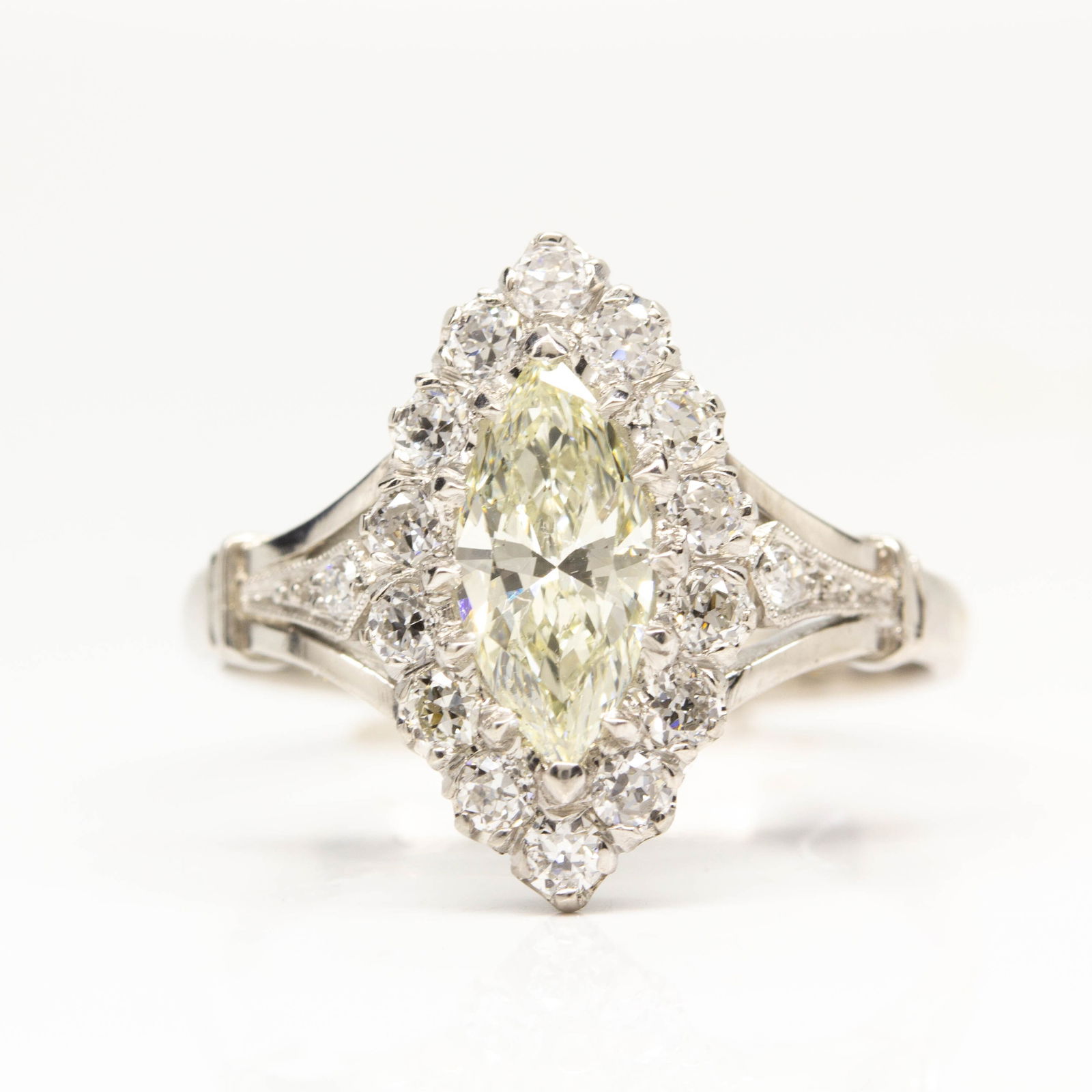 Antique Edwardian Old Mine Cut Diamond Ring (1 of 7)