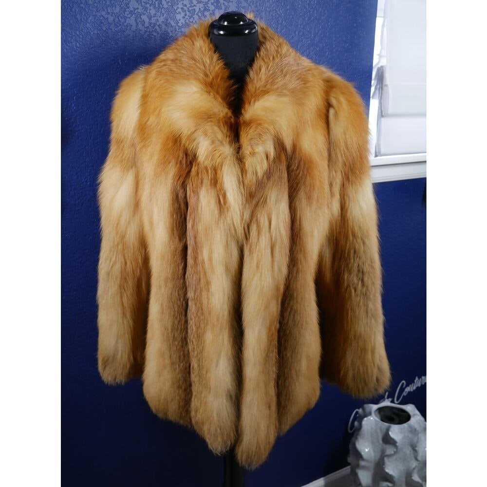 Beautiful Red Fox Fur Coat Jacket (1 of 5)