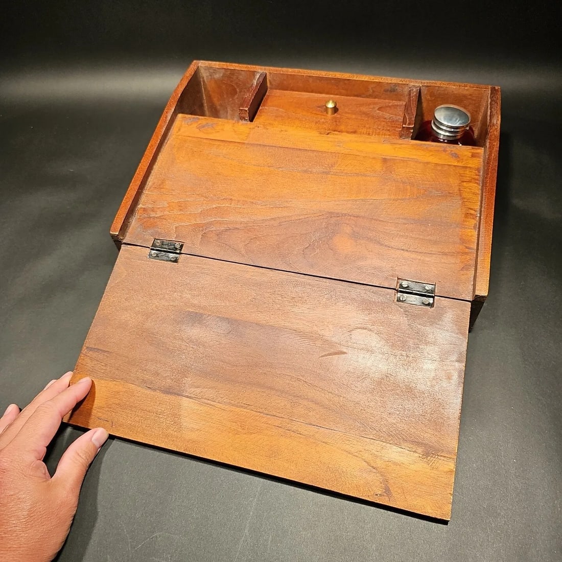 Foldout Writing Slope Lap Desk Box with Inkwell Pen Ink (1 of 17)