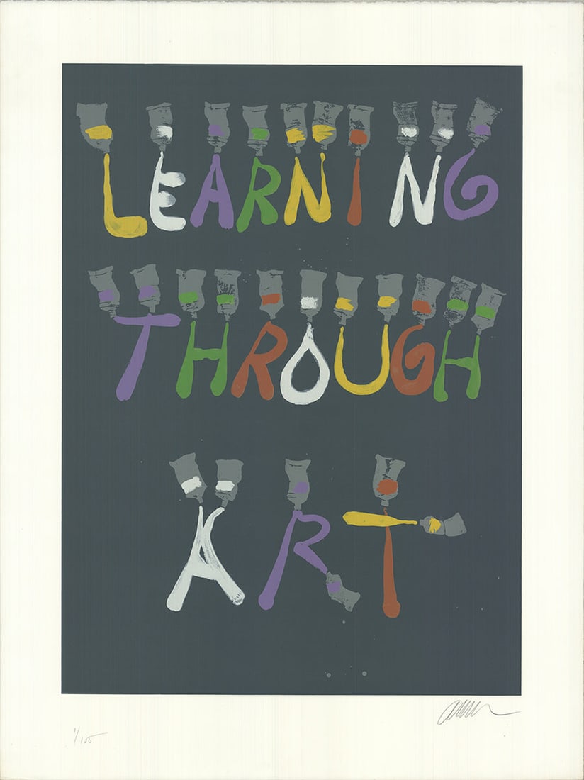 Pierre Fernandez Arman - Learning Through Art - Serigraph - SIGNED 37" x 28": Learning Through Art by Pierre Fernandez Arman, Signed Serigraph. Paper size is 37 x 28 inches, with an image size of 30 x 22 inches. The Serigraph is from an edition size of 108 and is not framed. Th