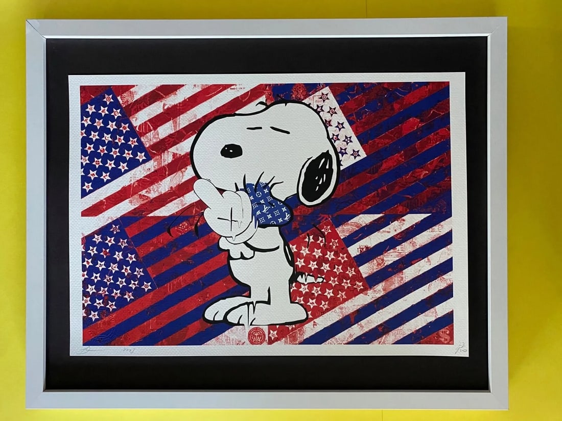 Death NYC ART PRINT Ltd Edスヌピー/フラワー Death NYC ART PRINT Ltd Edスヌピー/フラワー DEATH NYC Hand