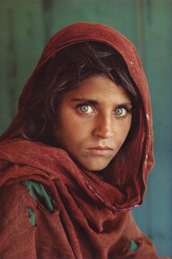 STEVE MCCURRY - Afghan Girl, Pakistan, 1984: Artist: Steve McCurryTitle: Afghan Girl, Pakistan, 1984Medium: Photo Ltiho, 2019, ChinaDimensions: 6.95x10.45"Description: Heat Wax Mounted on 11x14" Conservation BoardArtist Bio:Steve McCurry is an A