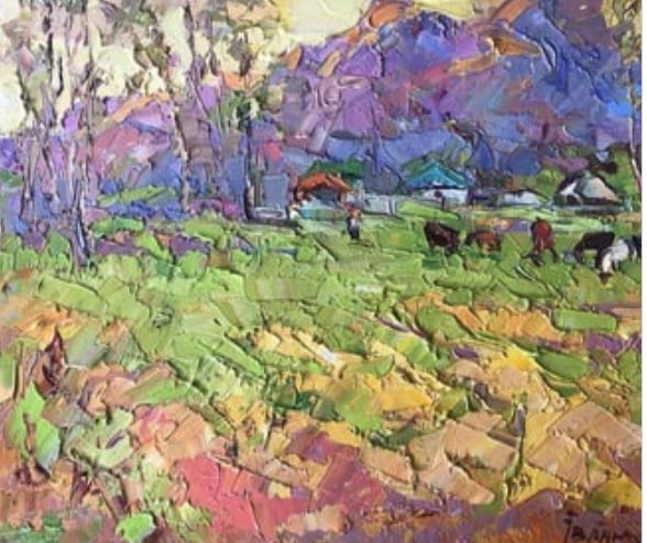 Oil painting grass after grazing Kalenyuk Alex: Kalen 691*** ABOUT THIS PAINTING **** TITLE: "grass after grazing"* ARTISTS: Kalenyuk Alex* SIZE: 35x45 cm/'13.77x17.71 inches' * MEDIUM: oil, canvas* HAND PAINTED: Original painting from our collecti