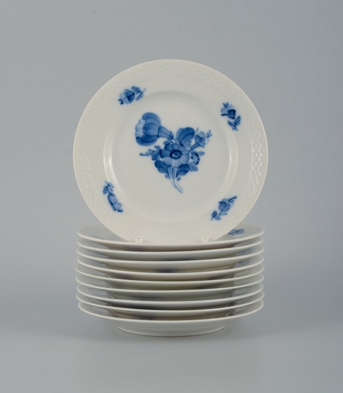 Ten Royal Copenhagen Blue Flower Braided cake plates. (1 of 4)