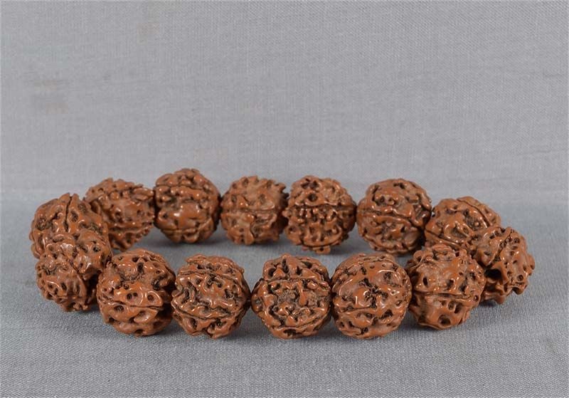 Japanese RUDRAKSHA Buddhist & Hindu MEDITATION BEADS MALA bracelet (1 of 5)