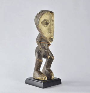LEGA anthropomorphic figure Kakulu statue Bwami Congo African Tribal Art MC 1719: CONGO DRC Anthropomorphic statuette (Iginga) LEGA Kakulu Ex collection of Mr Ph. V. (more details on request) Male statuette probably representing Kakulu Ka Mpito, a member of the Bwami society,
