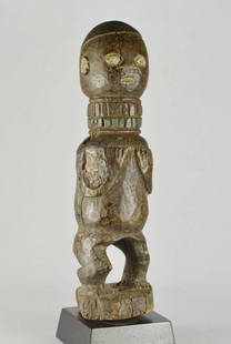Beautiful figure probably KUYU KOUYOU Congo or Gabon African tribal Art 1712: CONGO DRC, Rep of CONGO or Gabon Beautiful Statue, probably KOUYOU (KUYU) Beautiful sculpture, old The Kuyu live in the Democratic Republic of the Congo, the Republic of the Congo and Gabon 