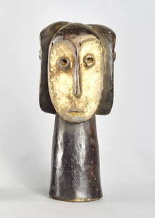 Sakimatwematwe LEGA Three-headed Figure Bwami Congo DRC African Tribal Art 1606: CONGO DRC LEGA three-headed Figure Lega figures with multiple heads are Sakimatwematwe The figures used in the cult of the Bwami are generically called Iginga Collective, sacred properties, they are