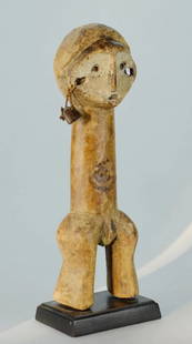 Rare LEGA Ngeze Figure statue sculpture Congo African Tribal Art 1185: CONGO DRC LEGA Figure Ngeze Very dynamic sculpture, beautiful stylization A piece with a similar architecture is well known, photographed in situ and published in LEGA CULTURE, 1973, plates 27 and 30