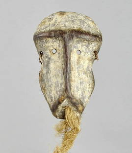 Cute LEGA Lukwakongo sa luzelu Mask Bwami Congo DRC African Tribal Art 1580: CONGO DRC Cute "Sa Luzelu" Lukwakongo LEGA Mask Lukwakongo maskettes are small and light wooden masks belonging to high-ranking members of the Bwami (rank Yananio) This type of mask was used in the