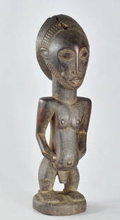 Little Singiti HEMBA ancestor figure statue Congo DRC African Tribal Art 1333: CONGO DRC HEMBA Ancestor Figure (Singiti) The Hemba live in eastern Congo DRC, between the Lualaba river (Congo river), to the west, and Lake Tanganyka, to the east Their territory is articulated