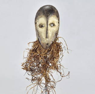 Cute LEGA Lukwakongo Mask Cult of the Bwami Congo DRC African Tribal Art 1566: CONGO DRC Cute Lukwakongo LEGA Mask Lukwakongo maskettes are small and light wooden masks belonging to high-ranking members of the Bwami (rank Yananio) This type of mask was used in the cult of