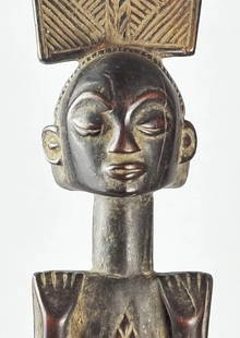 LUBA Kibango Chief's Staff Scepter Congo Drc African Tribal Art Regalia 1134: T CONGO DRC SUPERB LUBA CHIEF'S STAFF - SCEPTER - CANE ( KIBANGO ) Chief's staffs, symbols of authority (regalia), were reserved for leaders, village chiefs or important dignitaries. They displayed