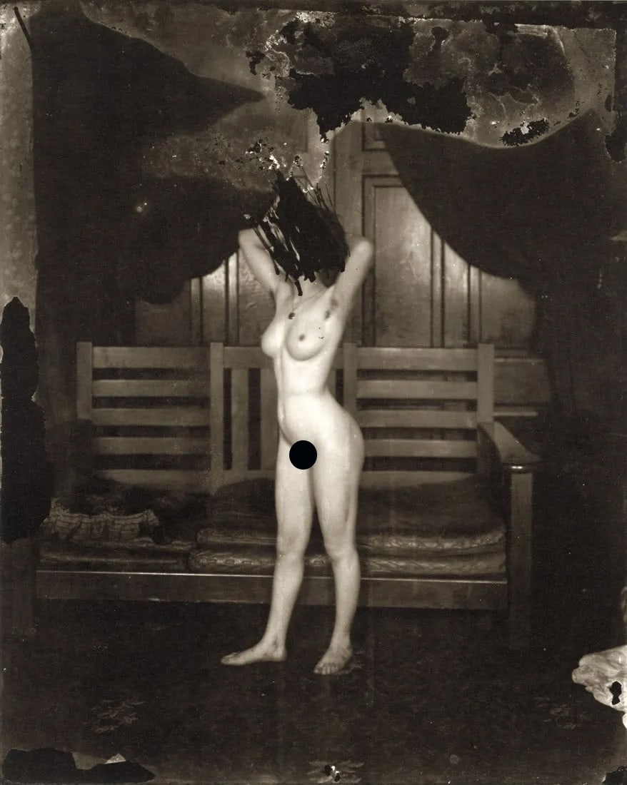 E.J. BELLOCQ - Storyville Prostitute, New Orleans: Artist: E.J. Bellocq Title: Storyville Prostitute, New Orleans, 1912 Medium: Photo Litho, 1996, Italy Dimensions: 7.95x9.95" Description: Heat Wax Mounted on 11x14" Conservation Board Artist Bio: John