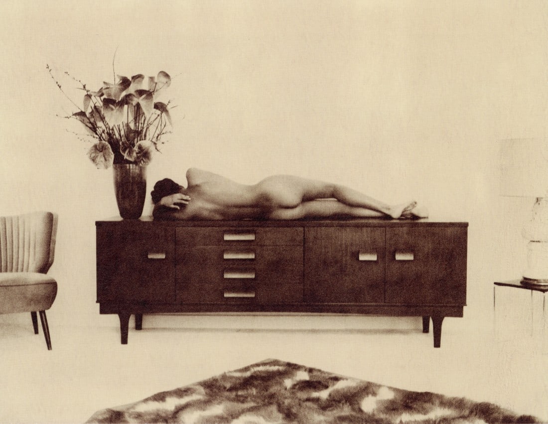 MARC LAGRANGE - Le Dressoir, 2013: Artist: Marc Lagrange Title: Le Dressoir, 2013 Medium: Photo Litho, 2019, Belgium Dimensions: 8.3x6.45" Description: Heat Wax Mounted on 8.5x11" Conservation Board Artist Bio: Marc Lagrange (1957 - 20