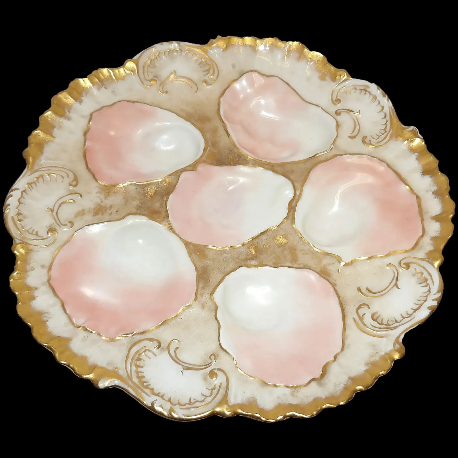 Antique Oyster Plate Limoges France A. Lanternier & Co (1 of 8)