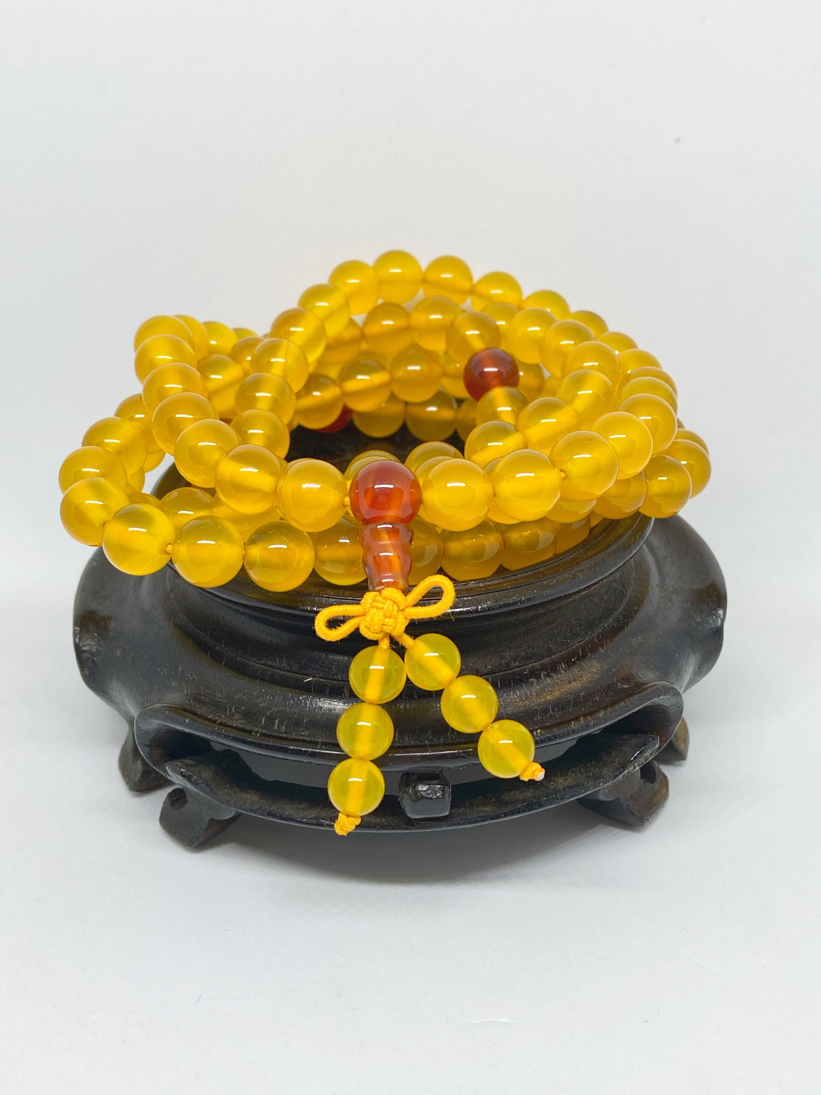 Imperial Green Chalcedony 108 Buddhist Prayer beads (1 of 10)