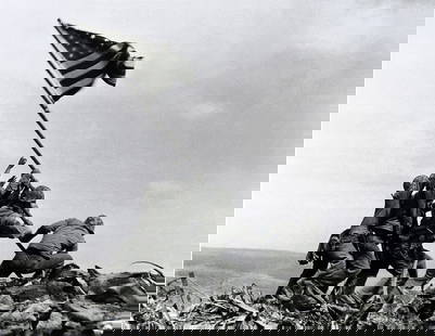 Joe Rosenthal: Raising the Flag on Iwo Jima, 1945: Artist: Joe Rosenthal Title: Raising the Flag on Iwo Jima, 1945 Date: 2008 Medium: High Quality Photo Lithograph Print with Copyright Joe Rosenthal/Ap Photo Printer Location: Printed in Italy - Collec