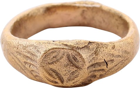 MEDIEVAL CHRISTIAN RING C. 5TH-9TH CENTURY AD, SIZE 4 ¼ (1 of 5)