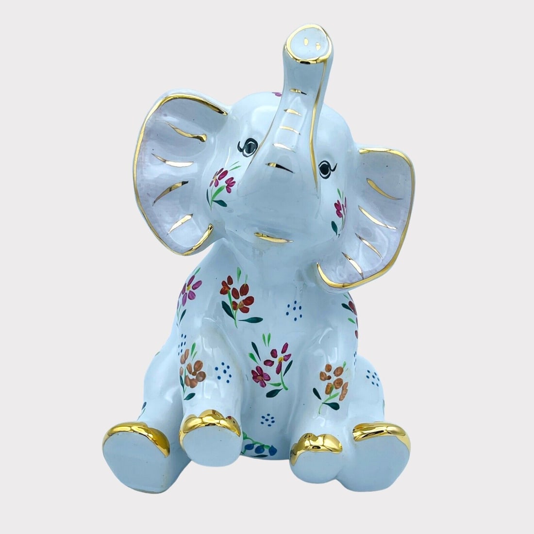 Formalities by Baum Bros Hand Painted Porcelain Elephant With 10K Gold Trim (1 of 5)
