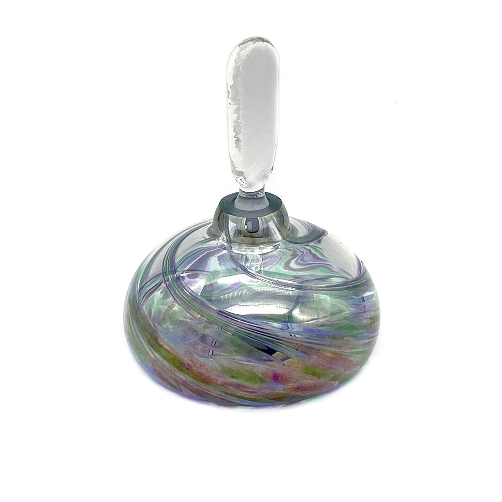 Signed Art Glass Perfume Bottle: This is an art glass perfume bottle with stopper and signed 2008 Ron Tree New Orleans. Dimensions: 3.25 x 3.25 x 4.25 inch Reserve: $60.00 Shipping: Domestic: Flat-rate of $15.00 to anywhere with
