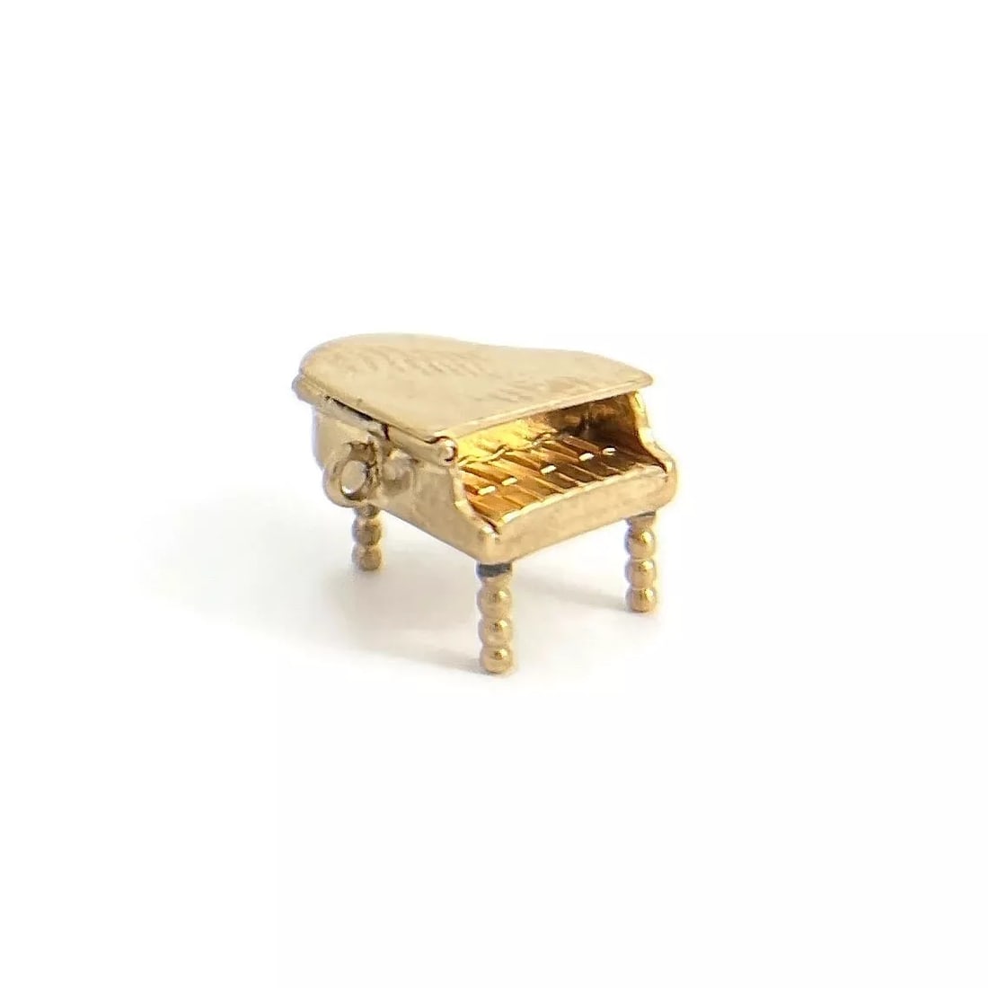 Vintage 1940's Grand Piano Pendant Charm 14K Yellow Gold, 2.72 Grams (1 of 9)