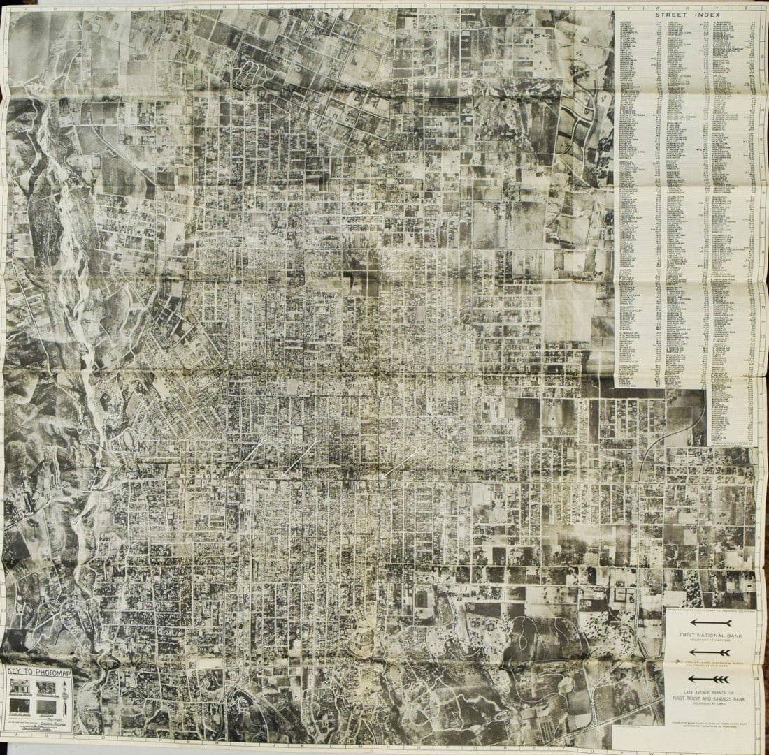 1922 Photomap Co Aerial Map Of Pasadena Aerial Photomap Of Pasadena Auction
