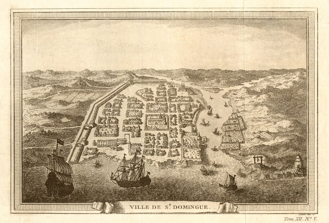 St. Domingue'. Bird's eye view. City of Santo Domingo, Dominican Republic 1754 (1 of 1)